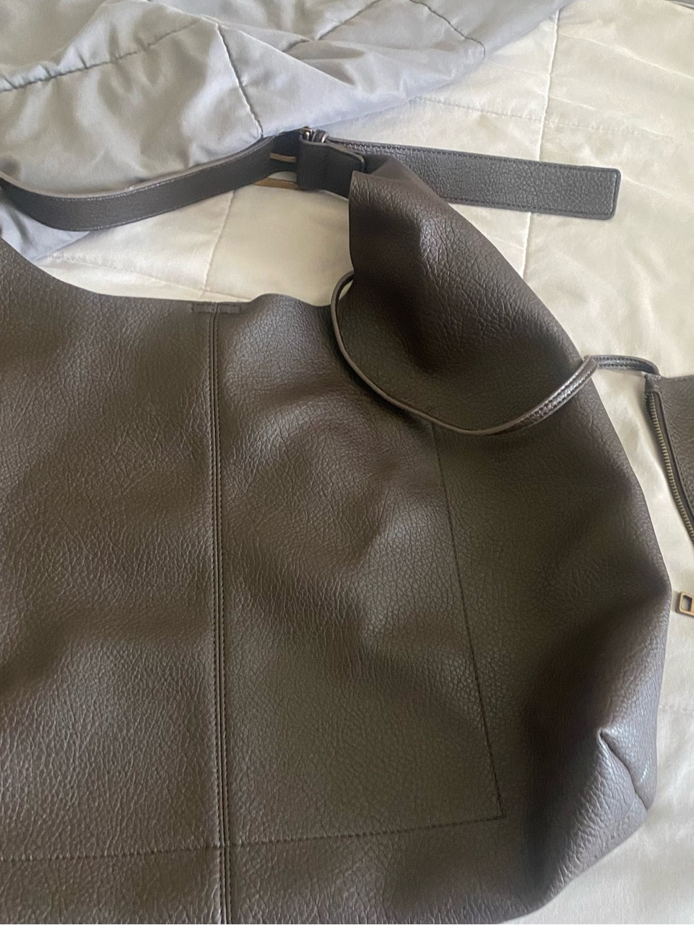 GAP Dark Brown Pebbled Leather Shoulder Bag